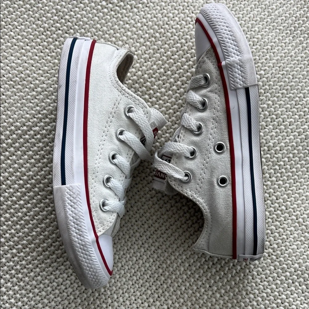 Converse Kids White and Red Sneakers